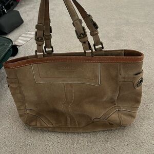 Vintage Coach suede bag